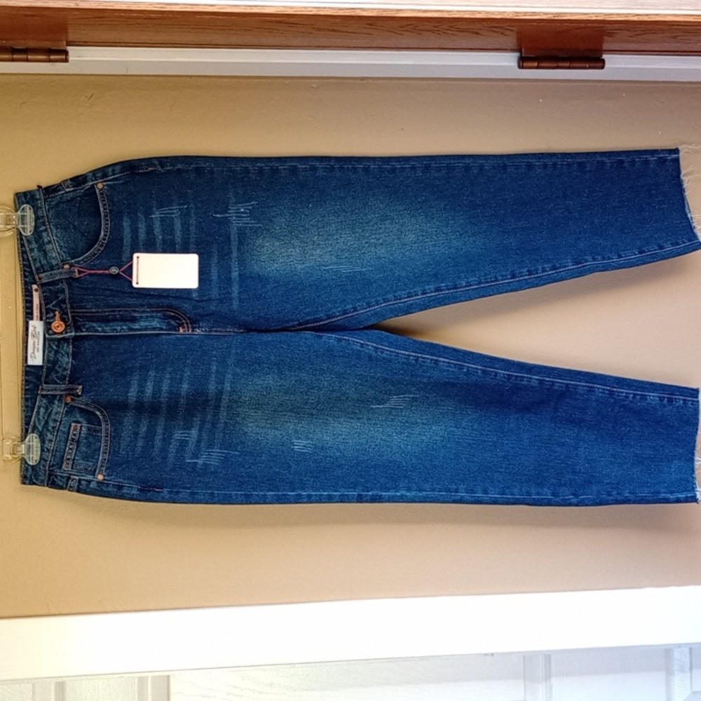 Denim Blvd Los Angeles Boyfriend Dark Wash Denim Jeans Size L/30